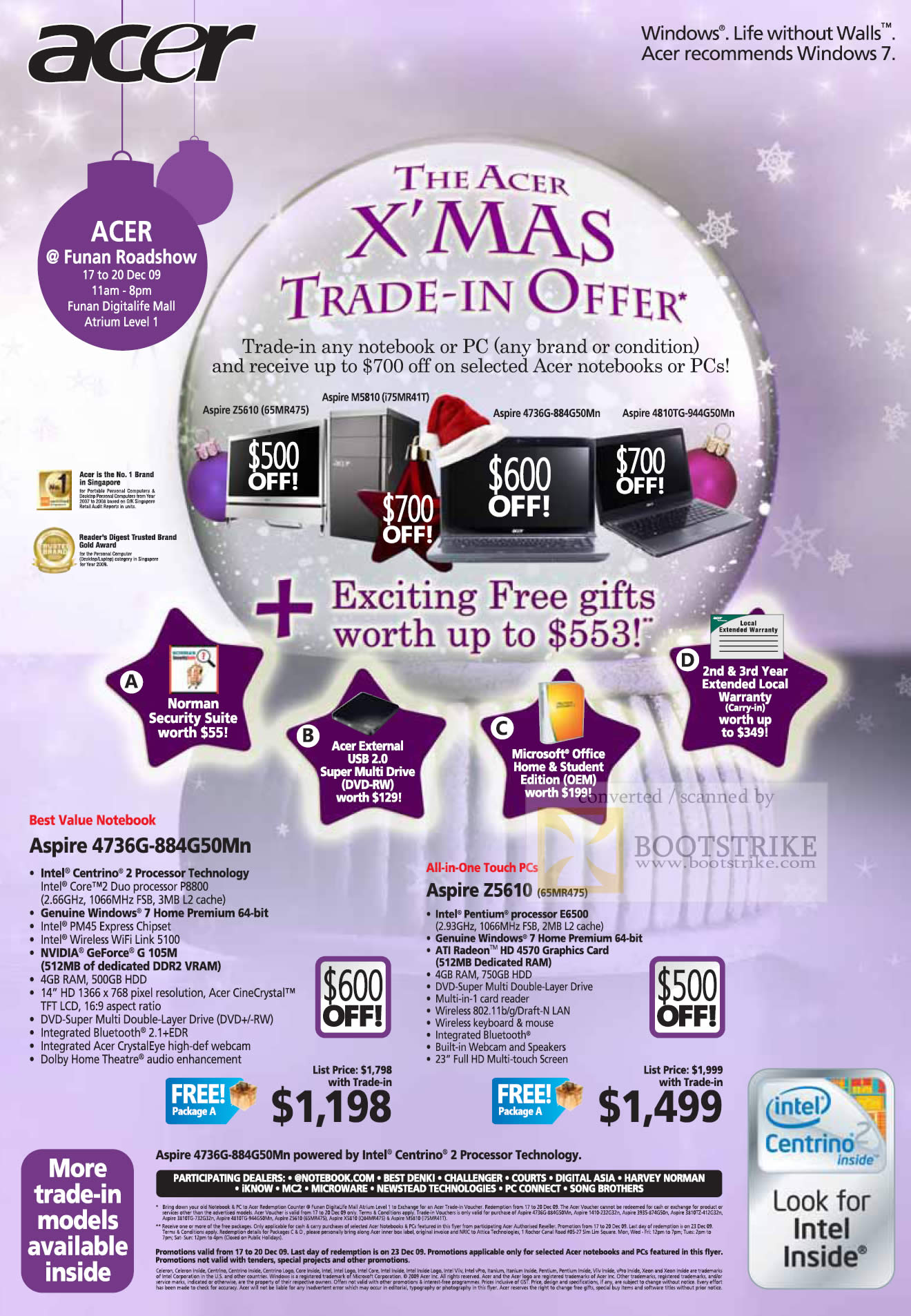 C3 2009 price list image brochure of Acer Aspire Notebook 4736G Z5610 All In One Touch Desktop PC Trade In C3 2009 price list image brochure of Acer Aspire Notebook 4736G Z5610 All In One Touch Desktop PC Trade In