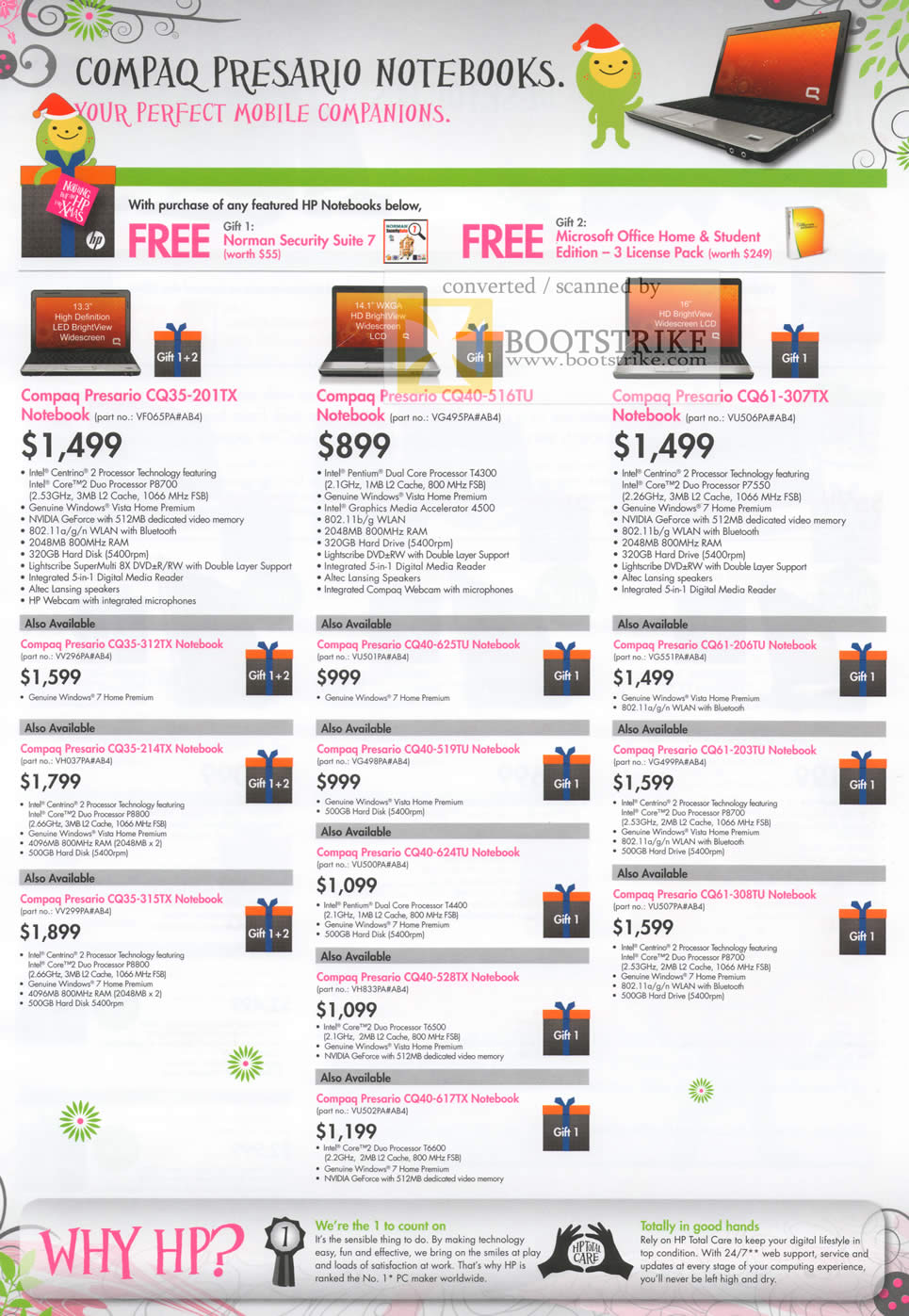 C3 2009 price list image brochure of Compaq Presario CQ35 201TX CQ40 516TU CQ61 307TX Desktops Notebooks C3 2009 price list image brochure of Compaq Presario CQ35 201TX CQ40 516TU CQ61 307TX Desktops Notebooks