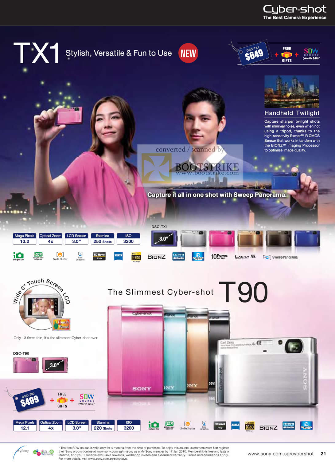 C3 2009 price list image brochure of Sony Cybershot Digital Cameras DSC TX1 T90 C3 2009 price list image brochure of Sony Cybershot Digital Cameras DSC TX1 T90