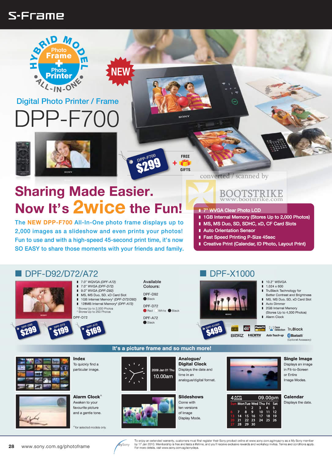 C3 2009 price list image brochure of Sony Digital Photo Printer Frame S-Frame DPP F700 DPF D92 X1000 C3 2009 price list image brochure of Sony Digital Photo Printer Frame S-Frame DPP F700 DPF D92 X1000