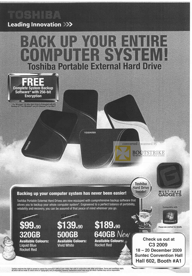 C3 2009 price list image brochure of Toshiba External Storage Drive C3 2009 price list image brochure of Toshiba External Storage Drive