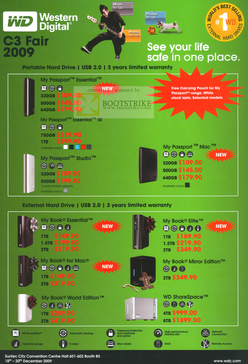 C3 2009 price list image brochure of Western Digital WD My Passport Essential Studio Mac Elite World Mirror ShareSpace C3 2009 price list image brochure of Western Digital WD My Passport Essential Studio Mac Elite World Mirror ShareSpace