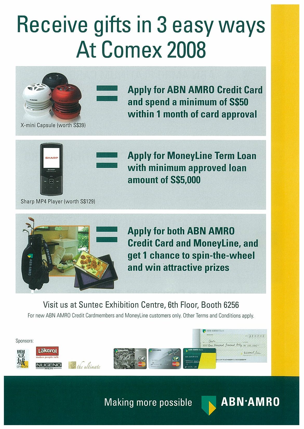 Comex 2008 price list image brochure of ABN AMRO Page 1