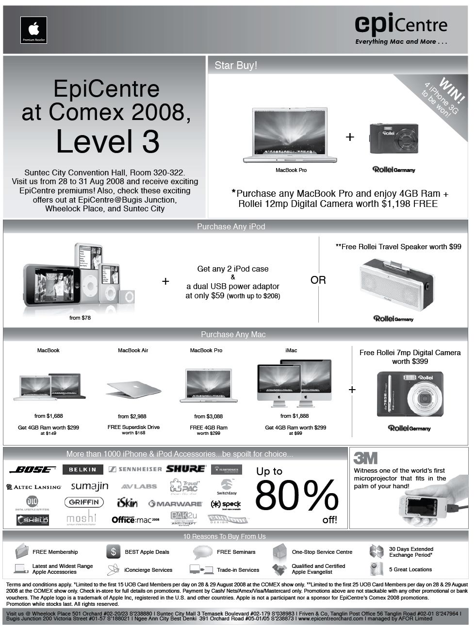 Comex 2008 price list image brochure of Apple Mac