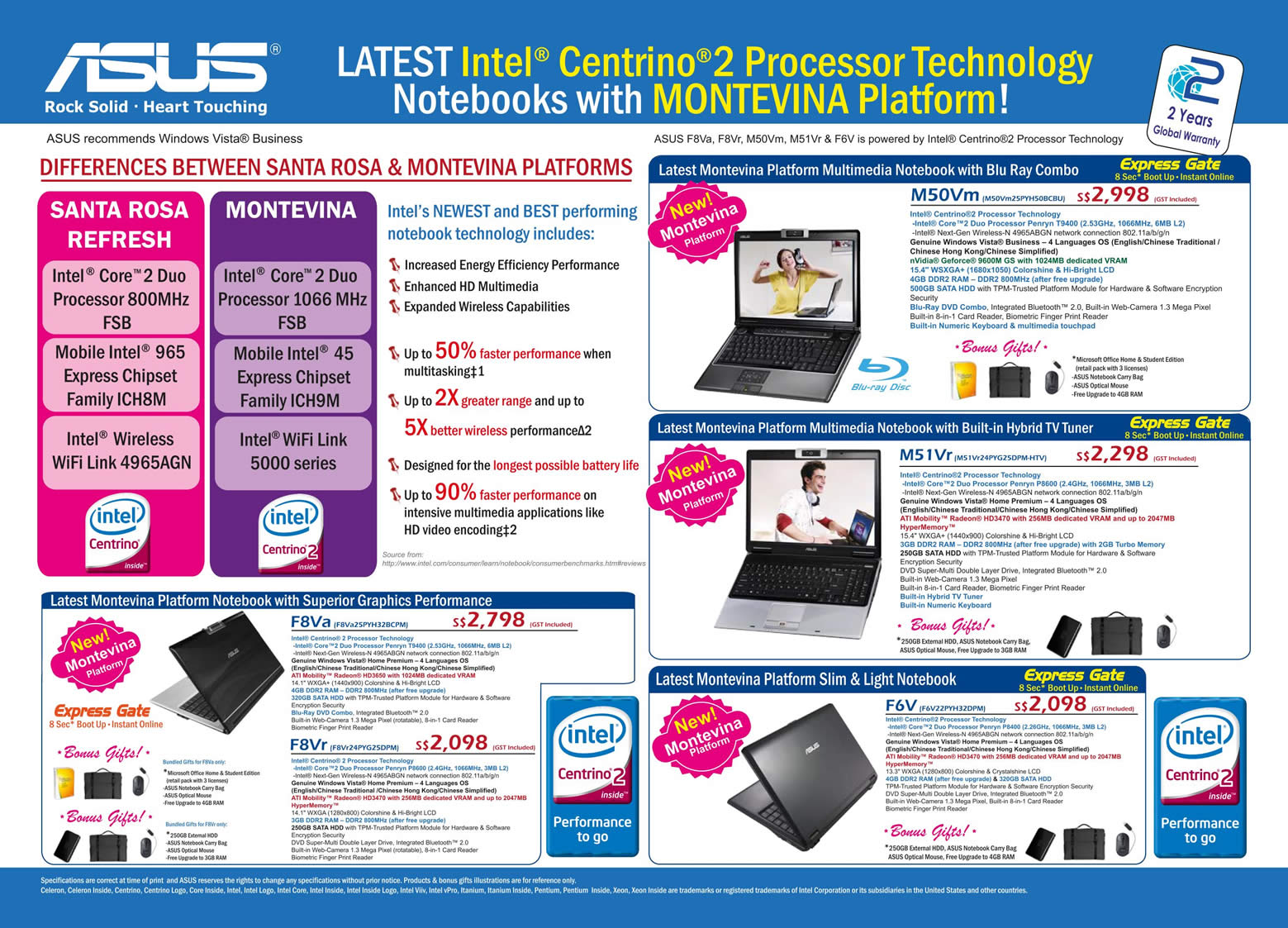 Comex 2008 price list image brochure of Asus Notebooks 2