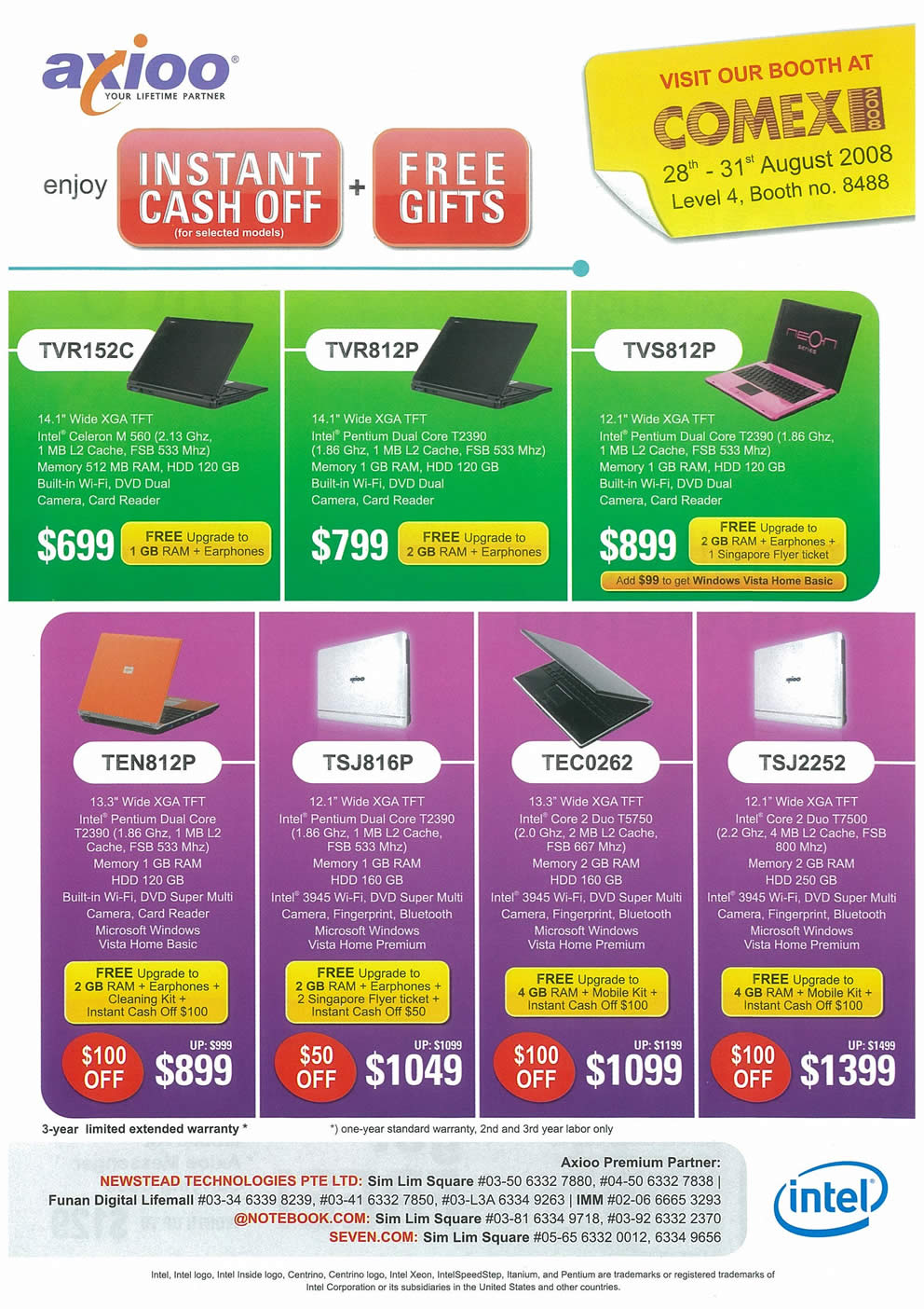 Comex 2008 price list image brochure of Axioo Notebooks Page 2