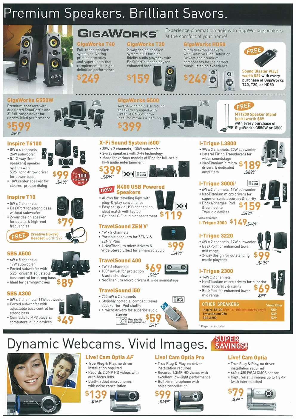 Comex 2008 price list image brochure of Creative Page 3