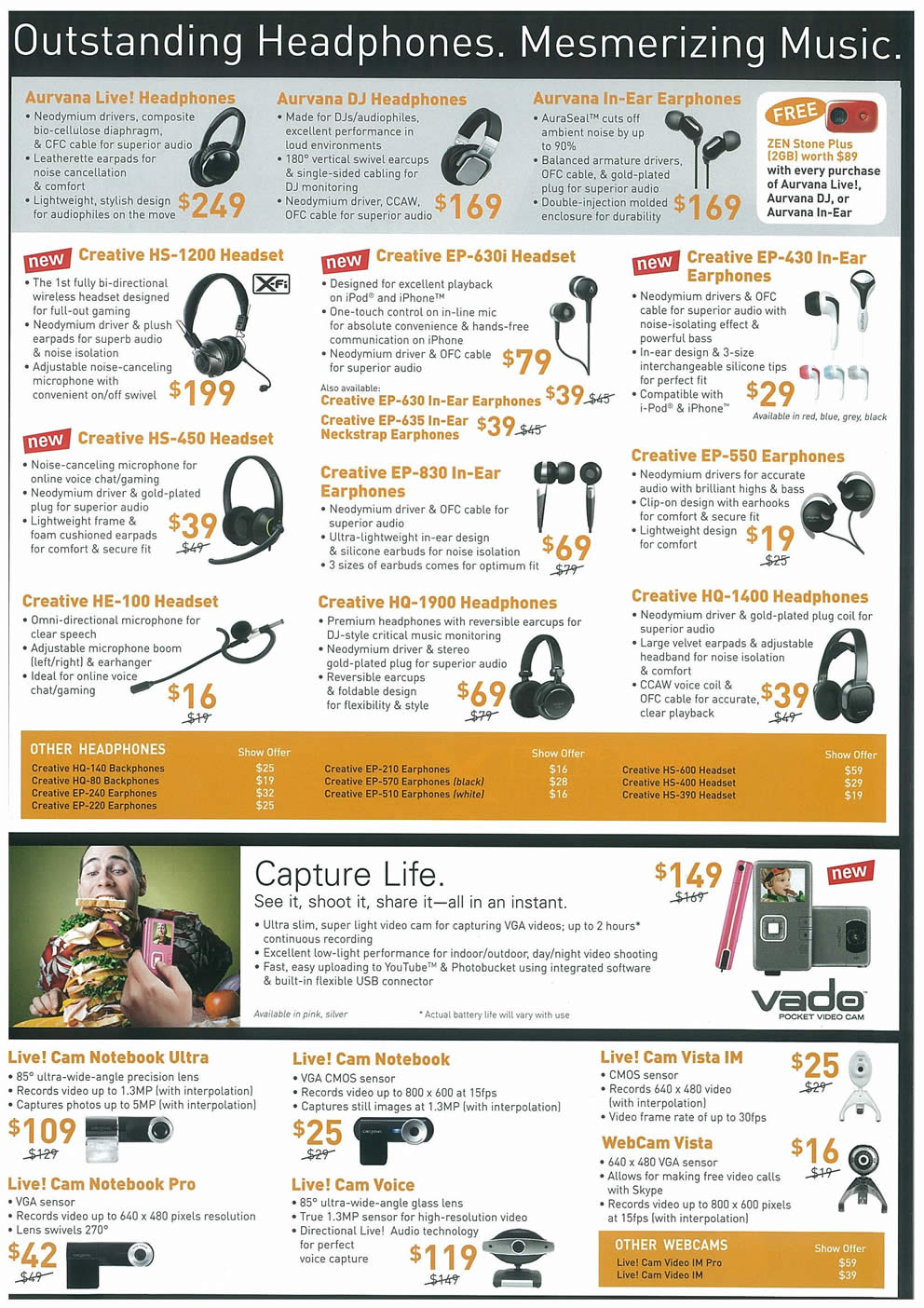 Comex 2008 price list image brochure of Creative Page 5