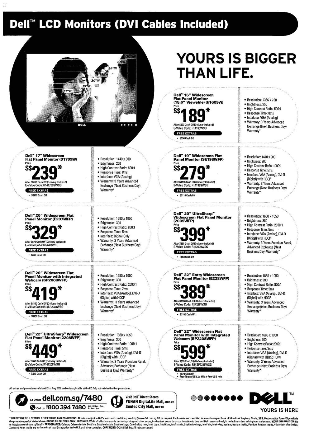 Comex 2008 price list image brochure of Dell LCD Monitor Page 1