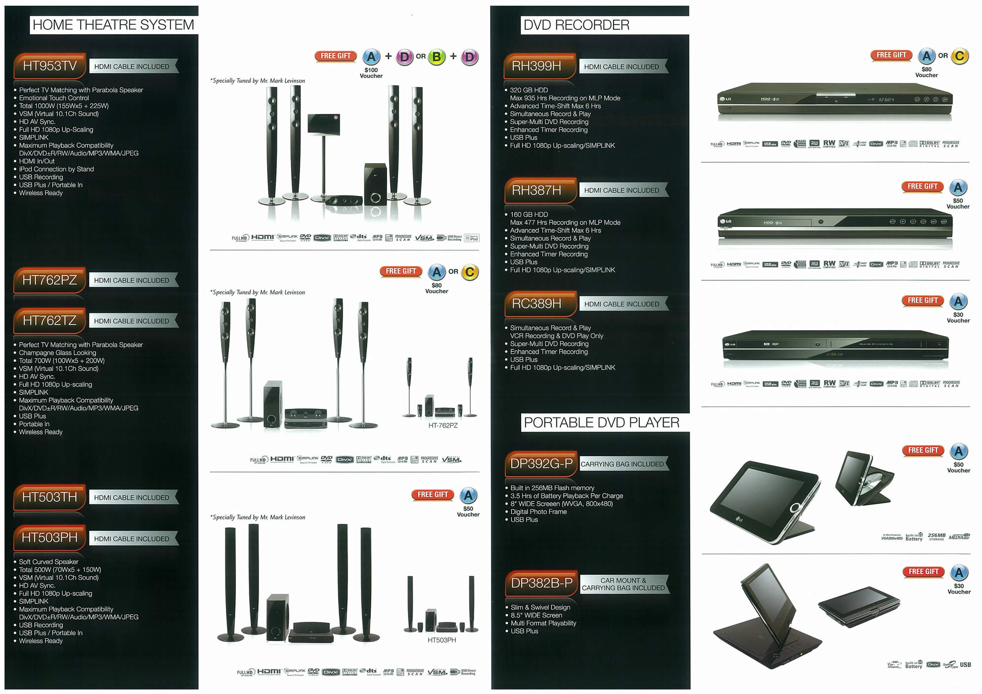 Comex 2008 price list image brochure of LG Home Theatre Systems Page 2