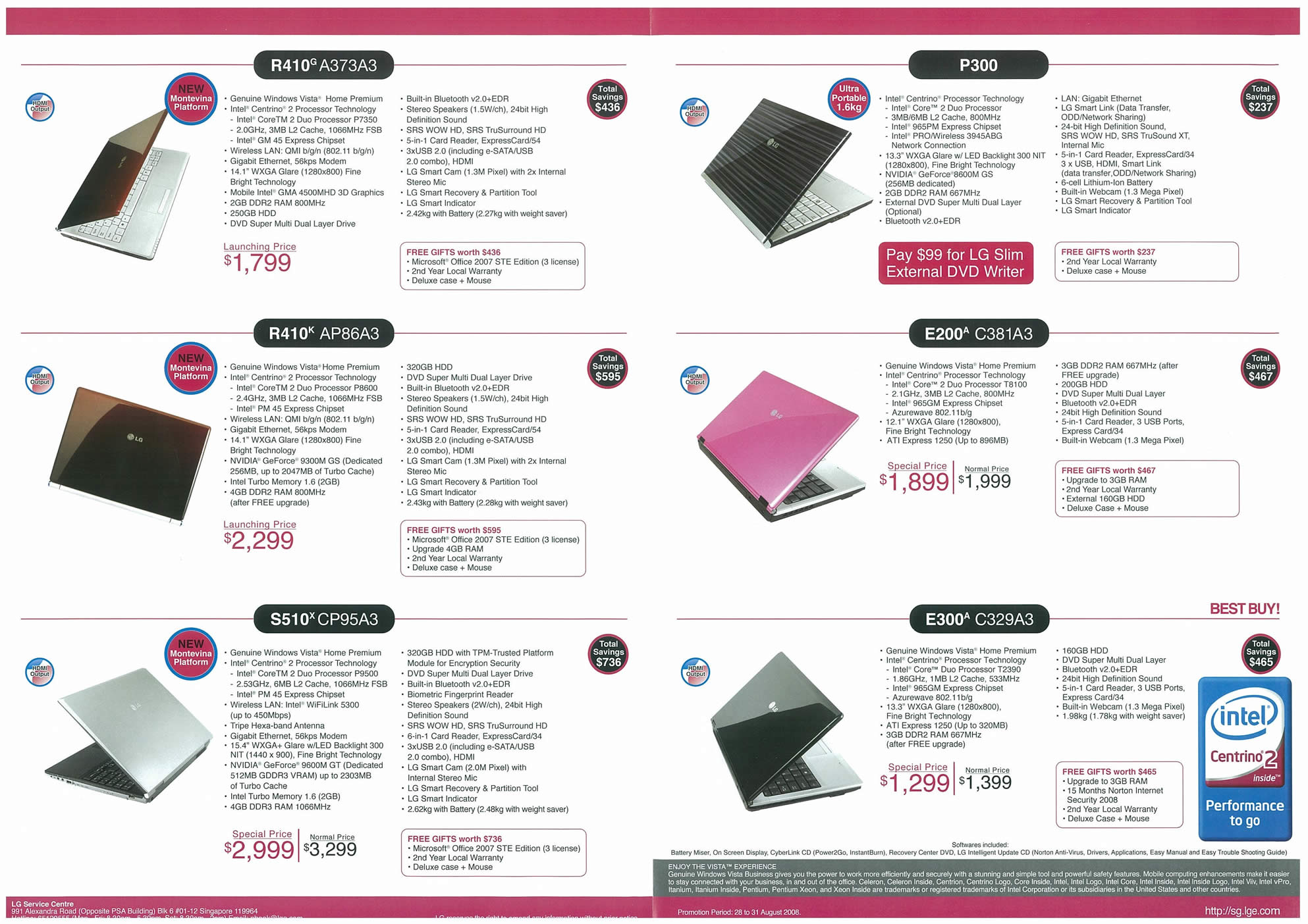 Comex 2008 price list image brochure of LG Notebooks Page 2