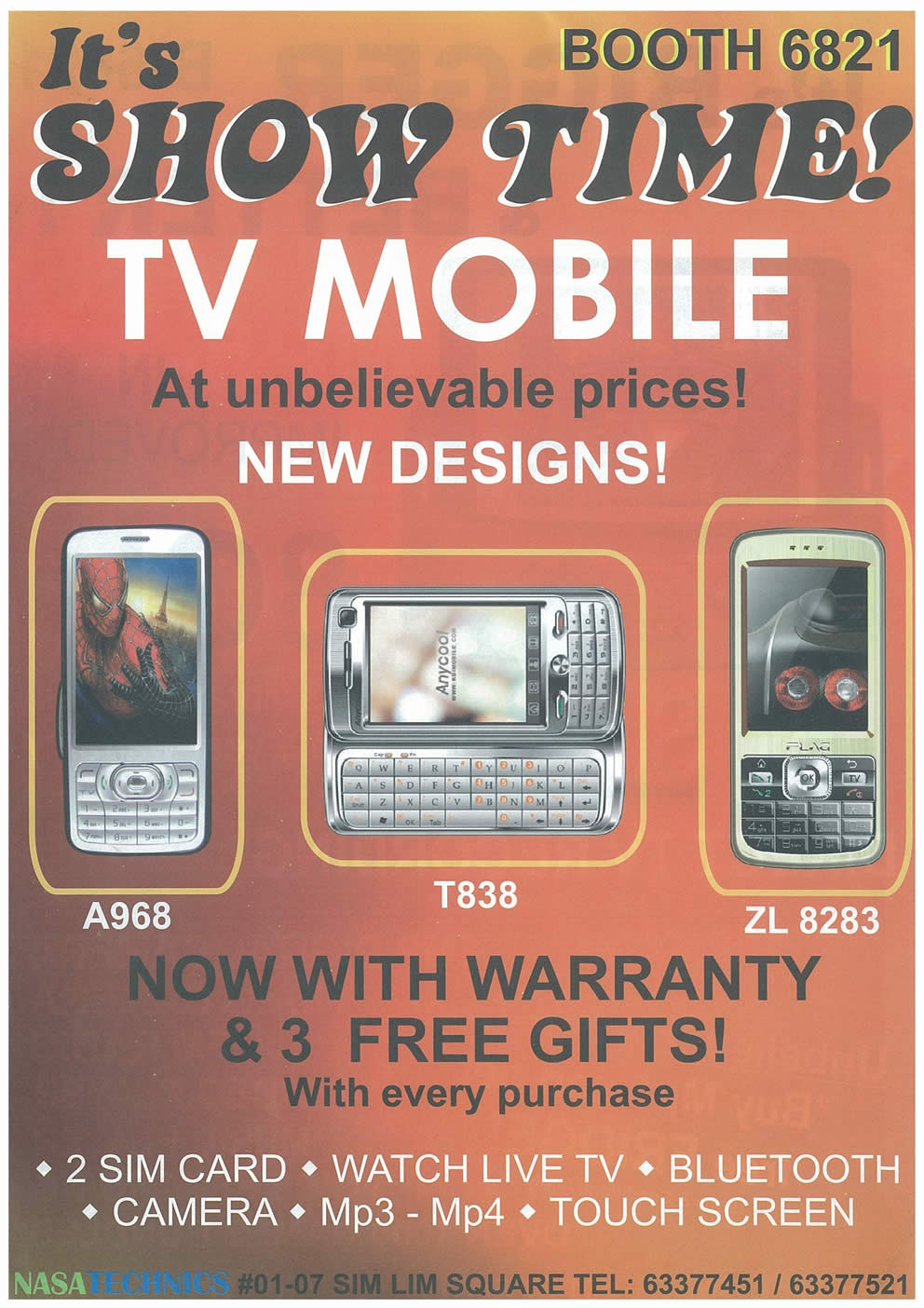 Comex 2008 price list image brochure of NASA TECHNICS Tv Mobile Page 2