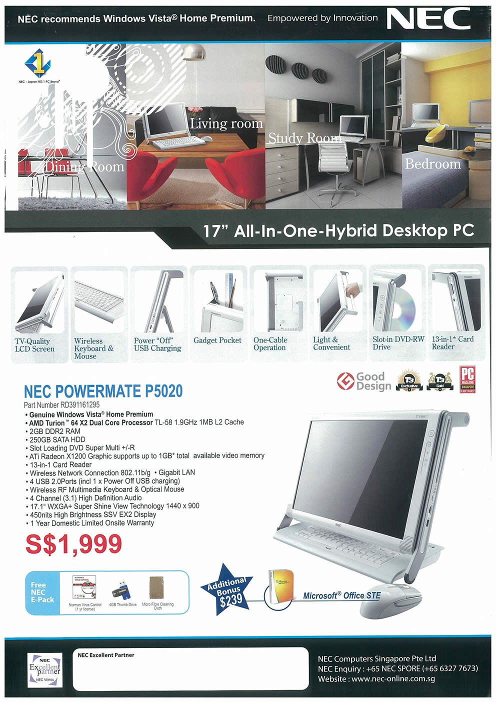 Comex 2008 price list image brochure of NEC Notebooks Page 4