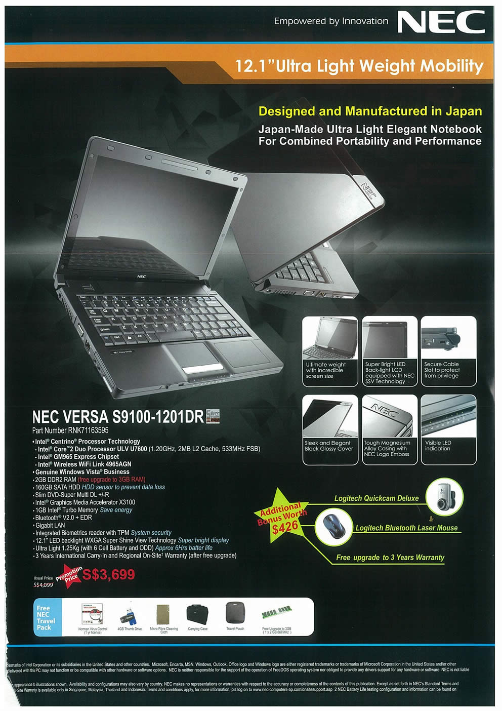 Comex 2008 price list image brochure of NEC Notebooks Page 5