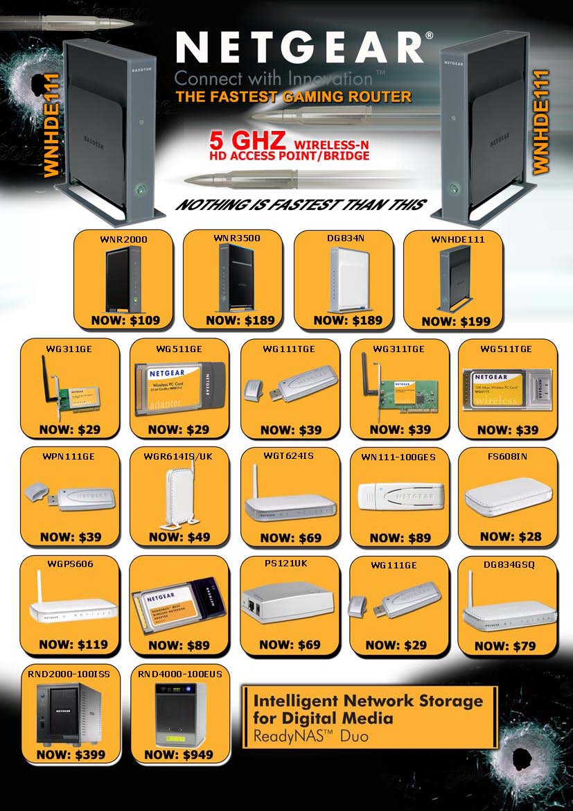 Comex 2008 price list image brochure of Netgear