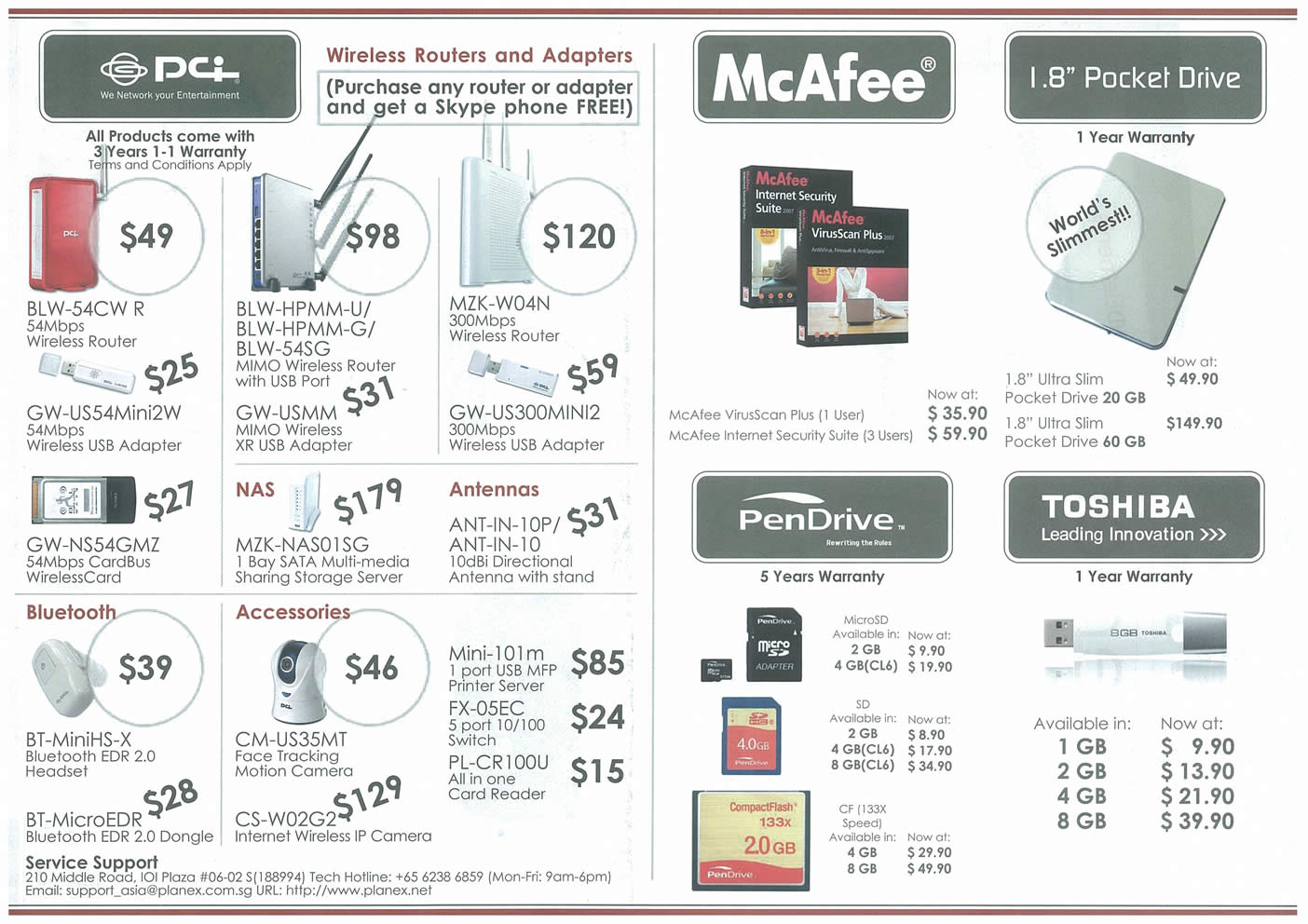 Comex 2008 price list image brochure of PCi