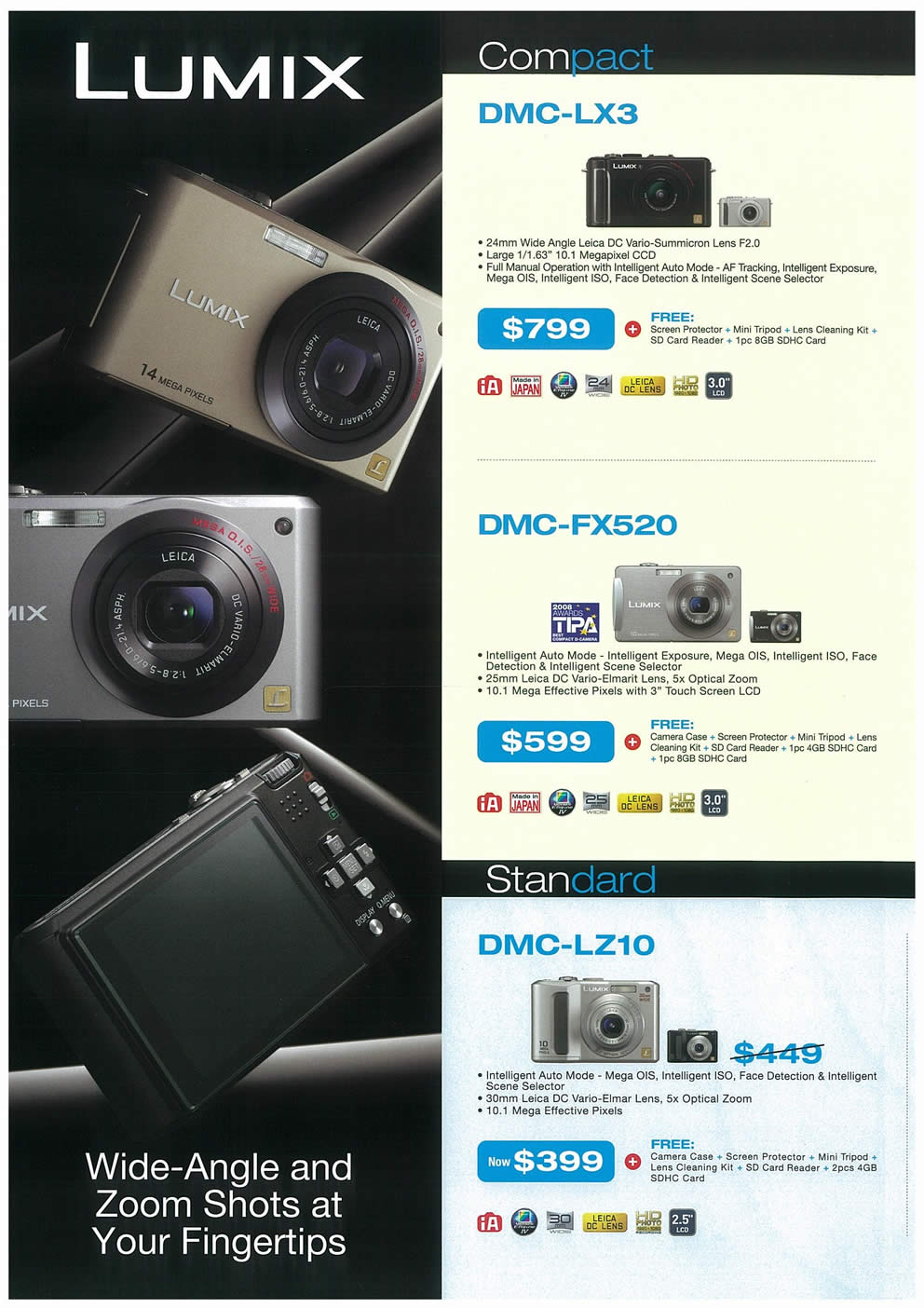 Comex 2008 price list image brochure of Panasonic Cameras Camcorders Page 2