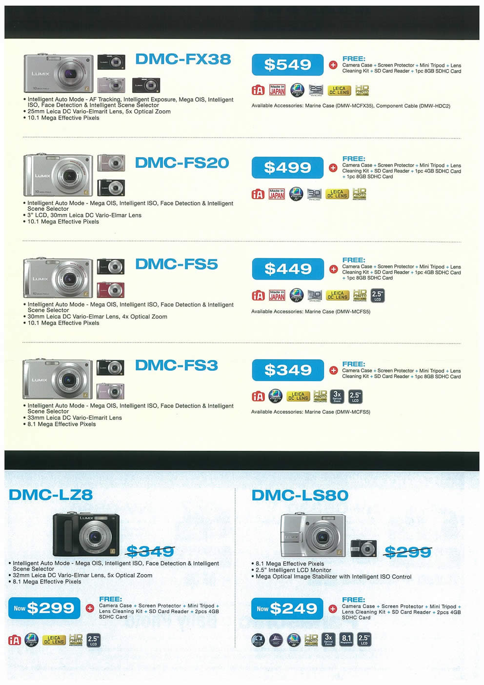 Comex 2008 price list image brochure of Panasonic Cameras Camcorders Page 3