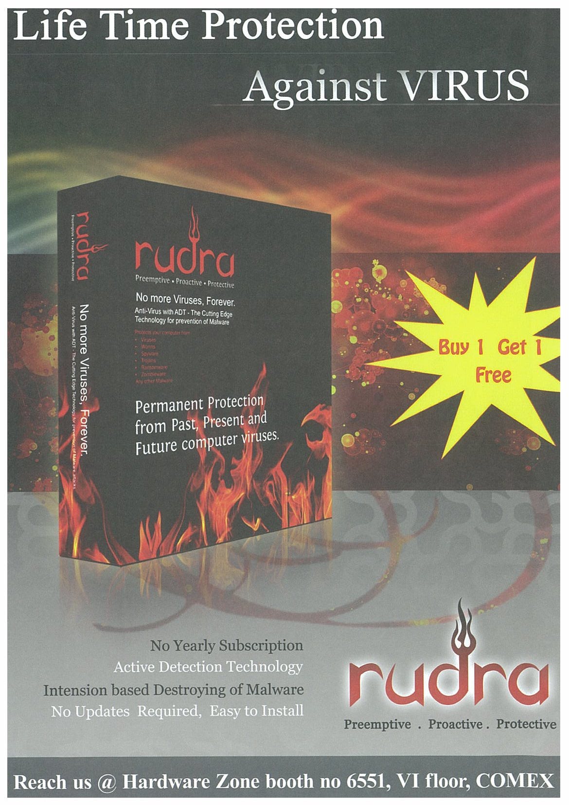 Comex 2008 price list image brochure of Rudra