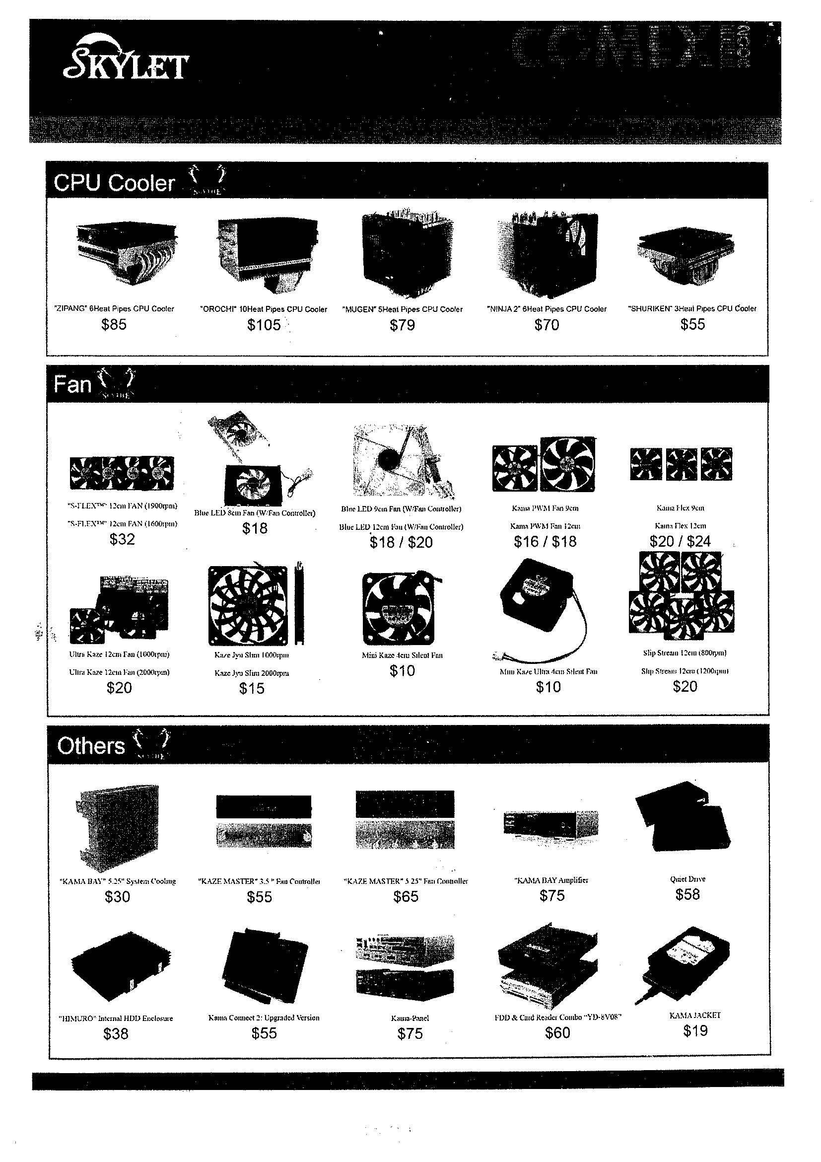 Comex 2008 price list image brochure of Skylet Page 2