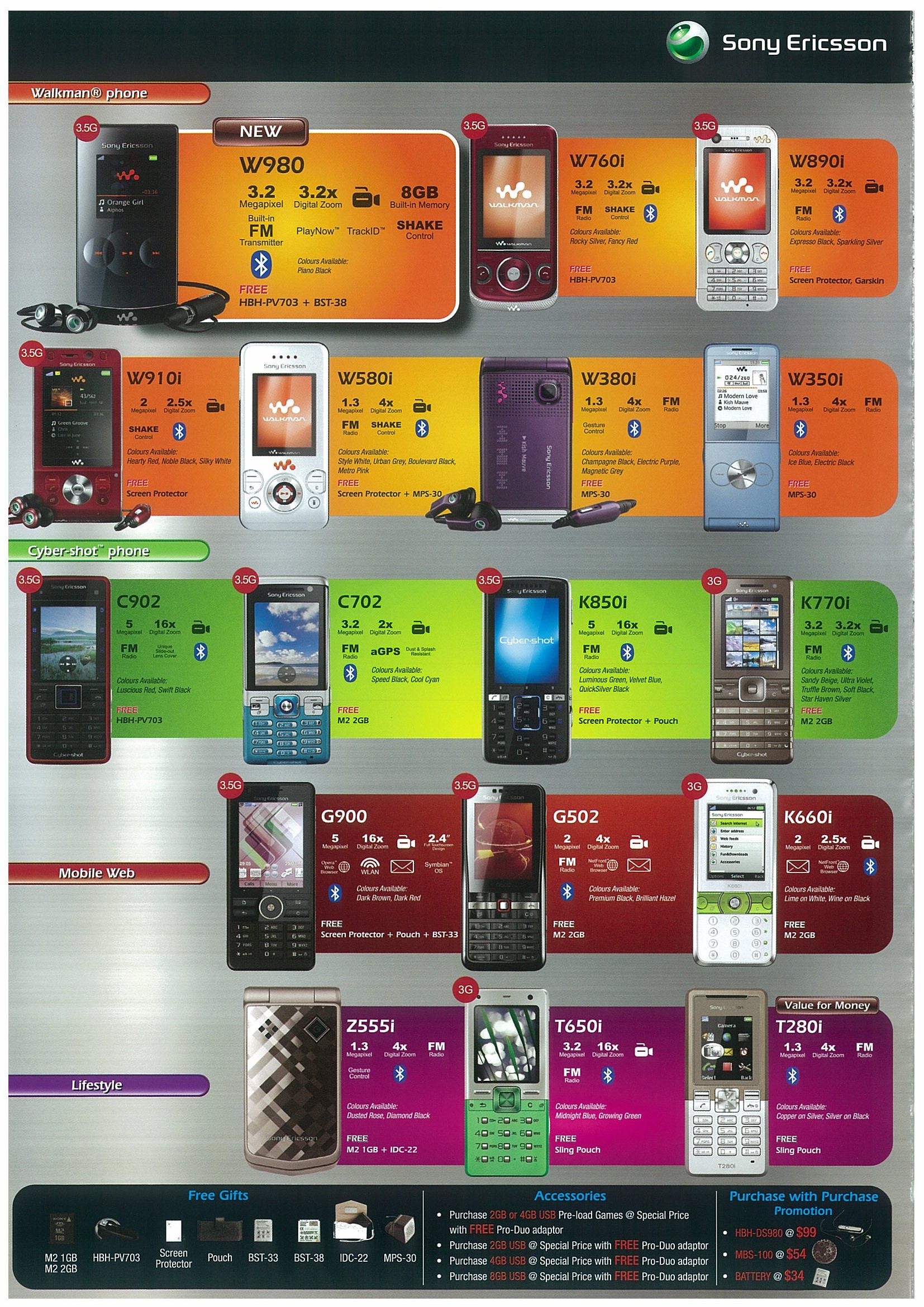 Comex 2008 price list image brochure of Sony Ericsson Page 6