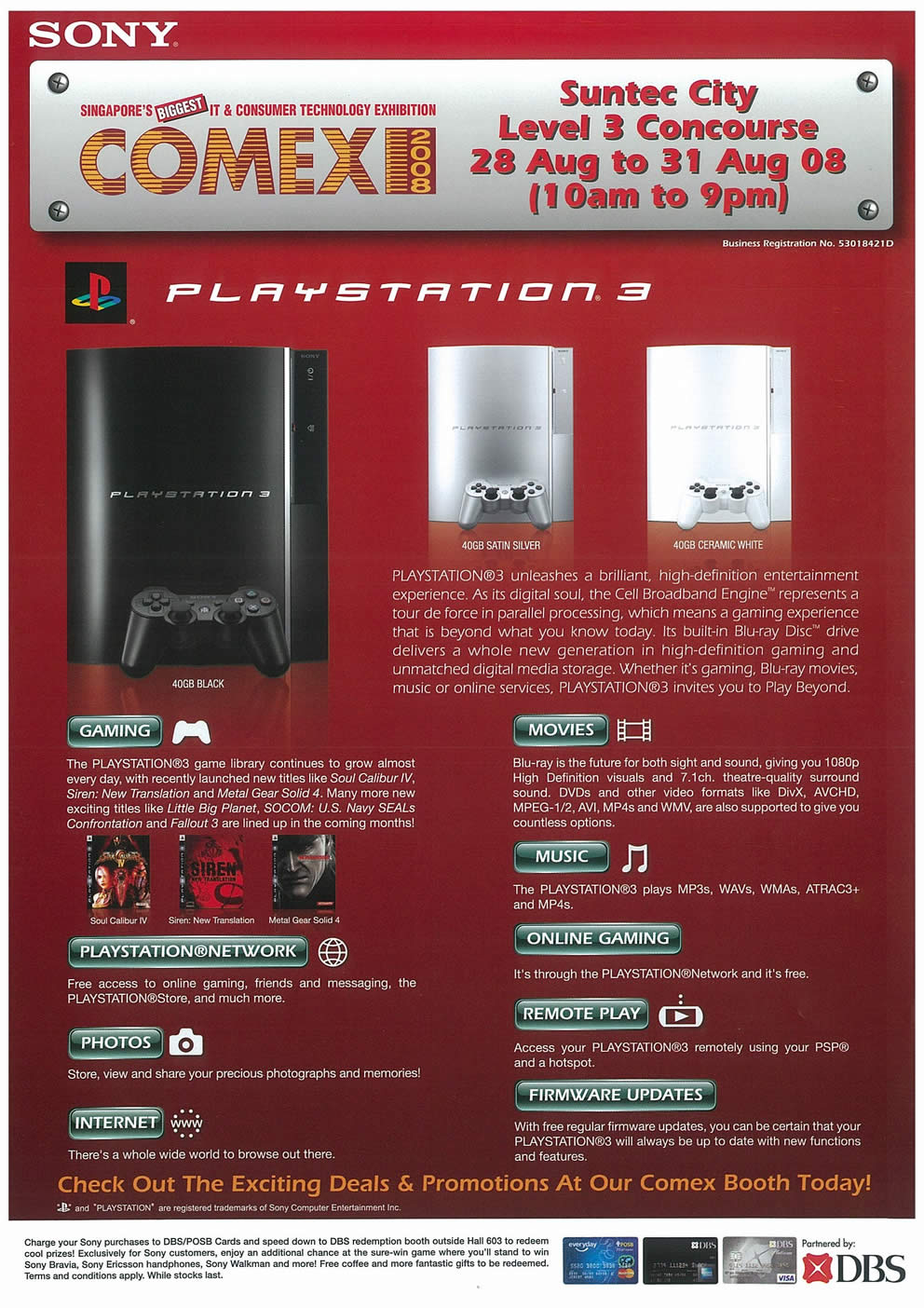 Comex 2008 price list image brochure of Sony Playstation3 Page 1