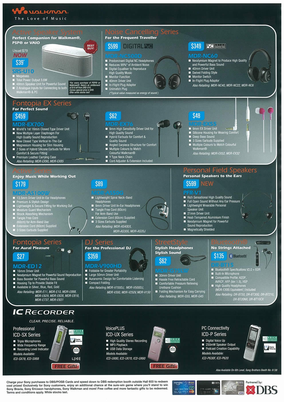 Comex 2008 price list image brochure of Sony Walkman Page 4