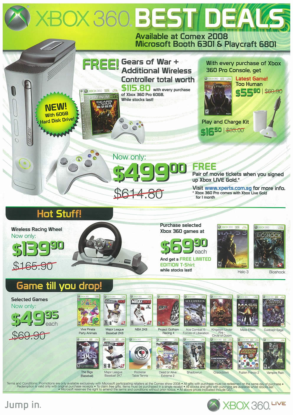 Comex 2008 price list image brochure of XBOX 360 Page 1