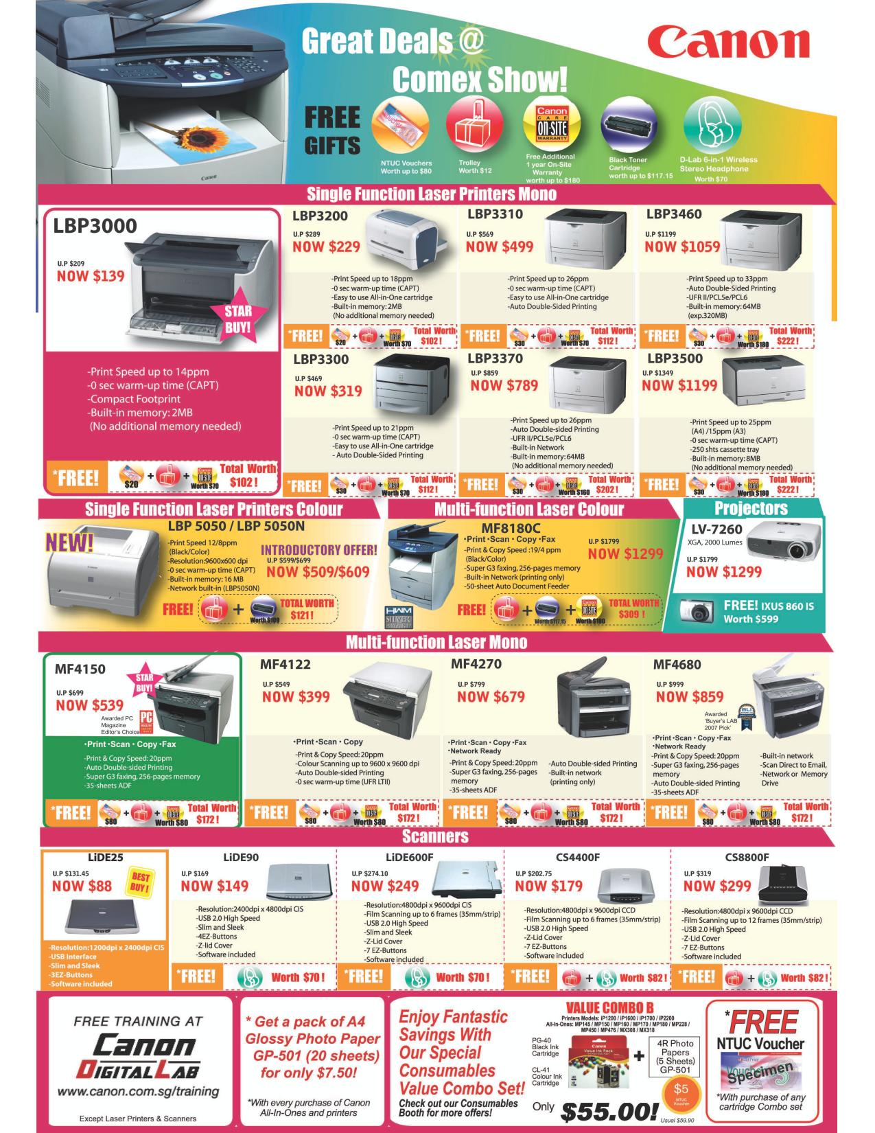 Comex 2008 price list image brochure of Canon Printers Comexshow-lbp Pathed .pdf 01