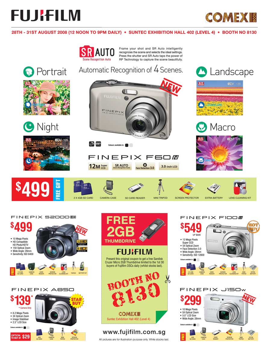 Comex 2008 price list image brochure of Fujifilm Cameras