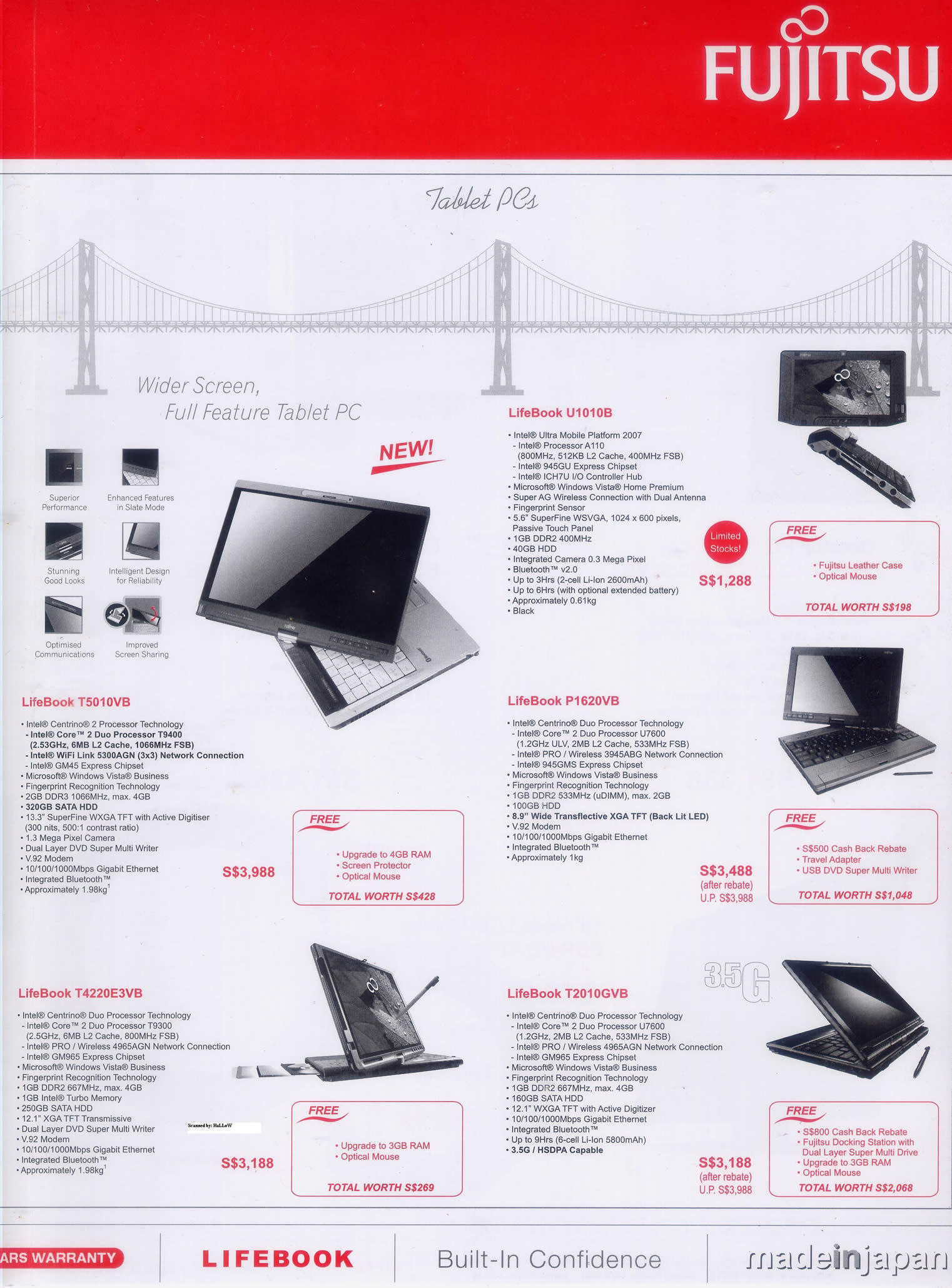 Comex 2008 price list image brochure of Fujitsu 4