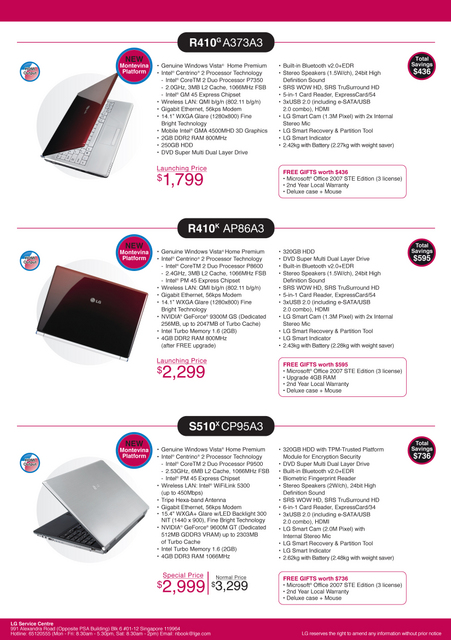 Comex 2008 price list image brochure of Lg Laptop 4