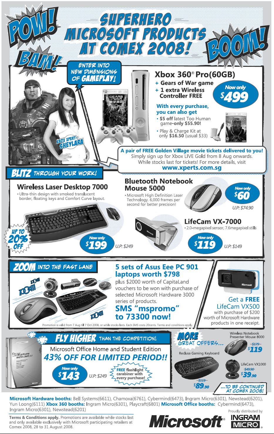 Comex 2008 price list image brochure of Microsoft Hardware