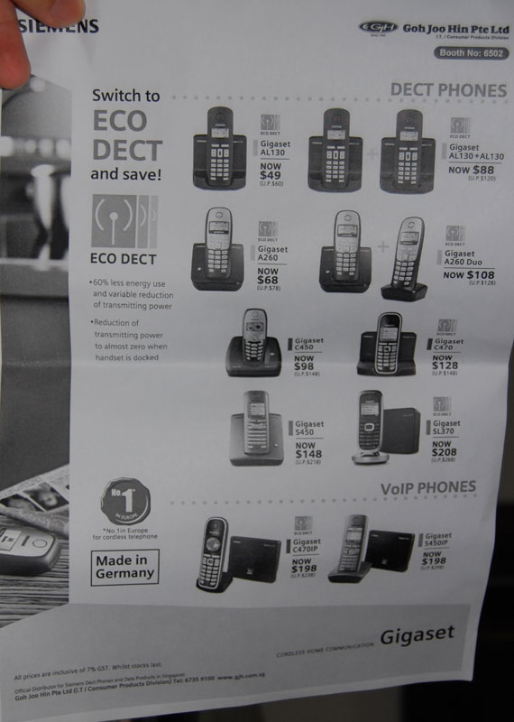 Comex 2008 price list image brochure of Siemens Dect Phones 2