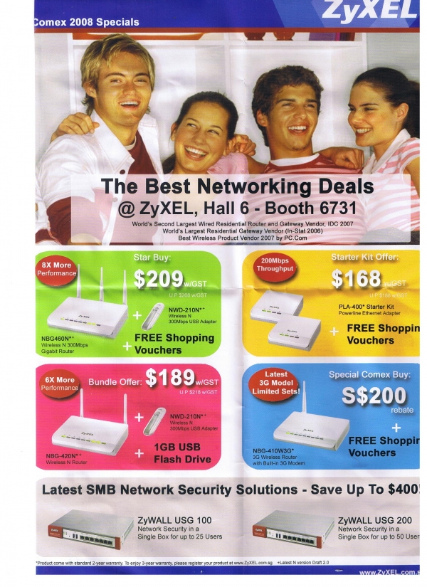 Comex 2008 price list image brochure of Zyxel  Router Networking L2aymond