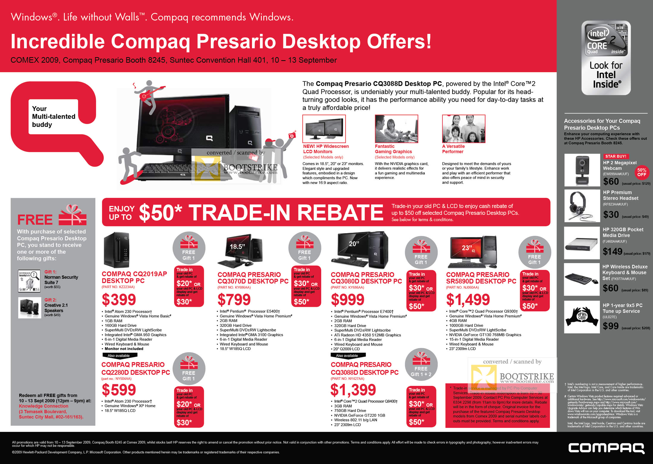 Comex 2009 price list image brochure of Compaq Presario Desktop CQ2019AP CQ3070D CQ3080D SR5890D CQ3088D CQ2280D