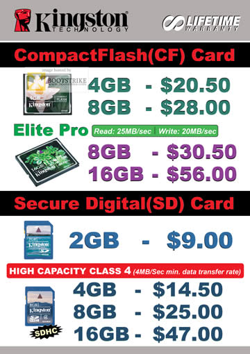 Comex 2009 price list image brochure of Convergent Kingston CompactFlash Elite Pro SD Card B6346