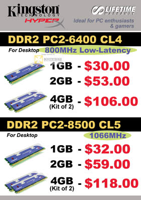 Comex 2009 price list image brochure of Convergent Kingston Hyper DDR2 Desktop RAM Memory B6346