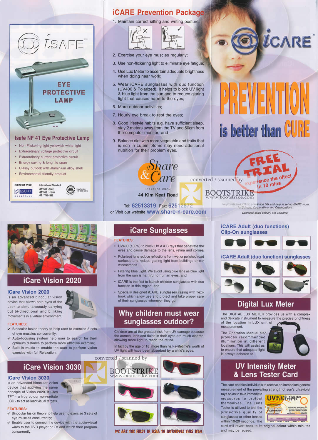 Comex 2009 price list image brochure of Isafe NF 41 Eye Protection Lamp