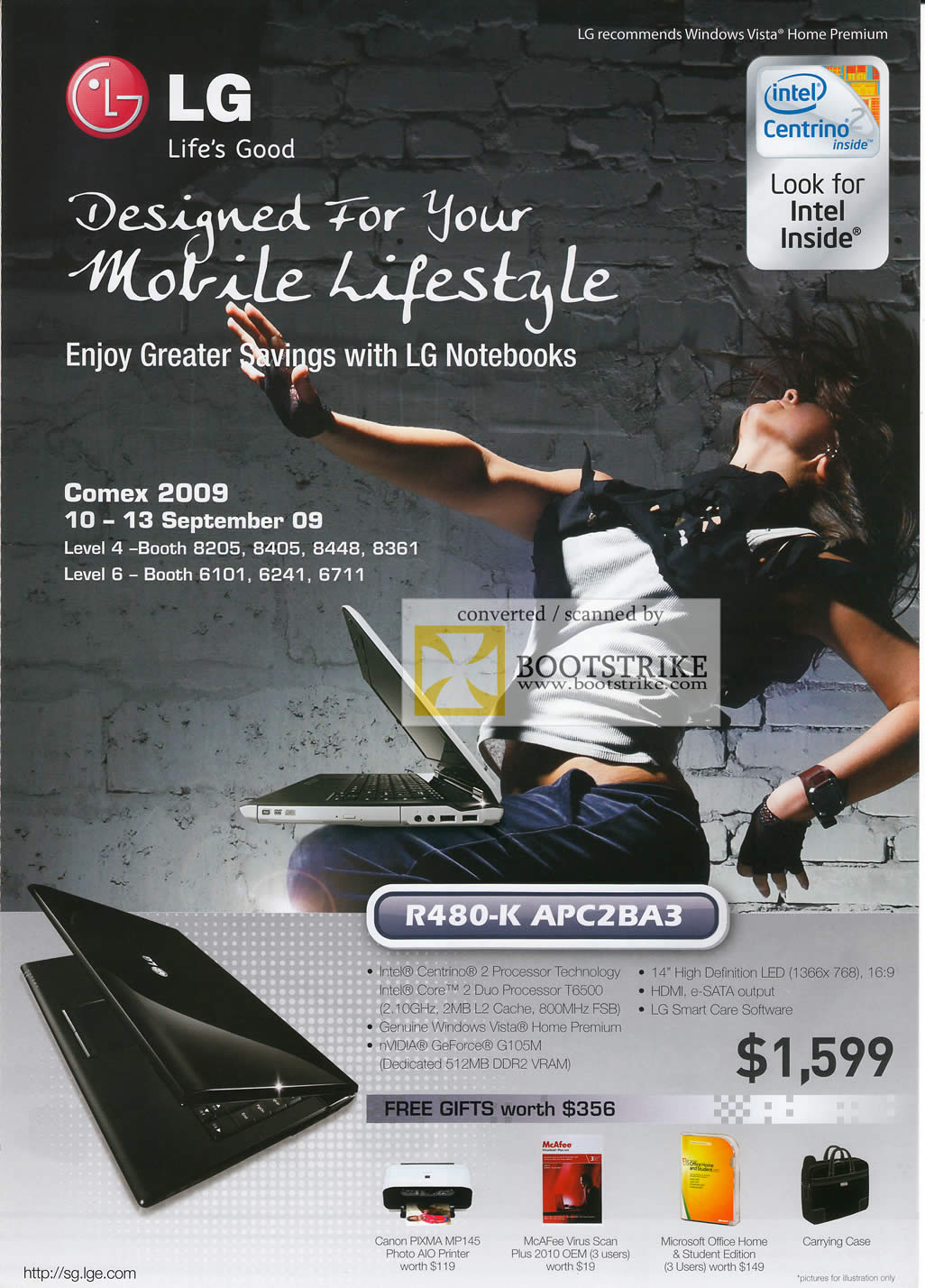 Comex 2009 price list image brochure of LG Notebook R480-K APC2BA3