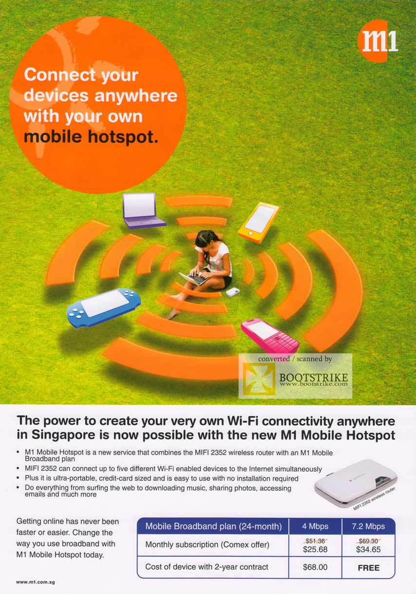 Comex 2009 price list image brochure of M1 Mobile Hotspot