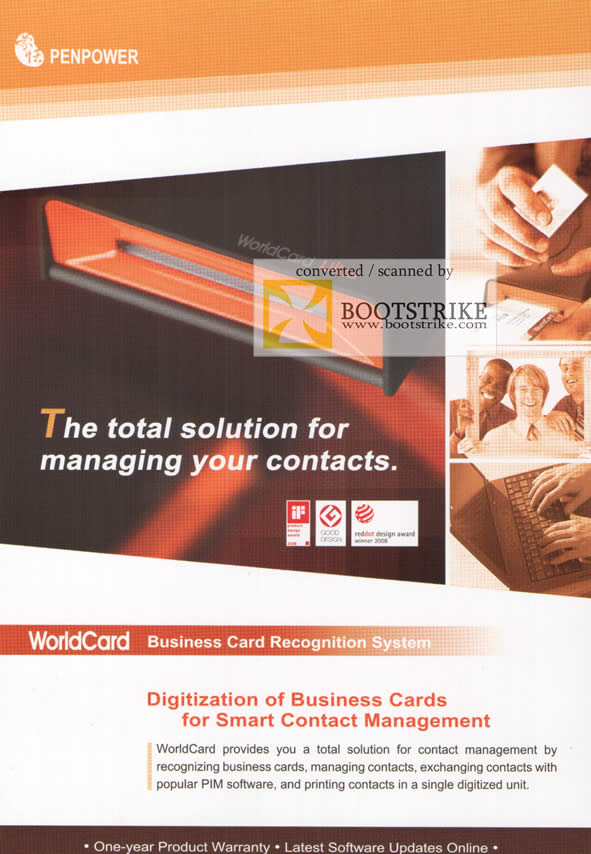 Comex 2009 price list image brochure of Penpower WorldCard Business Card Recognition System