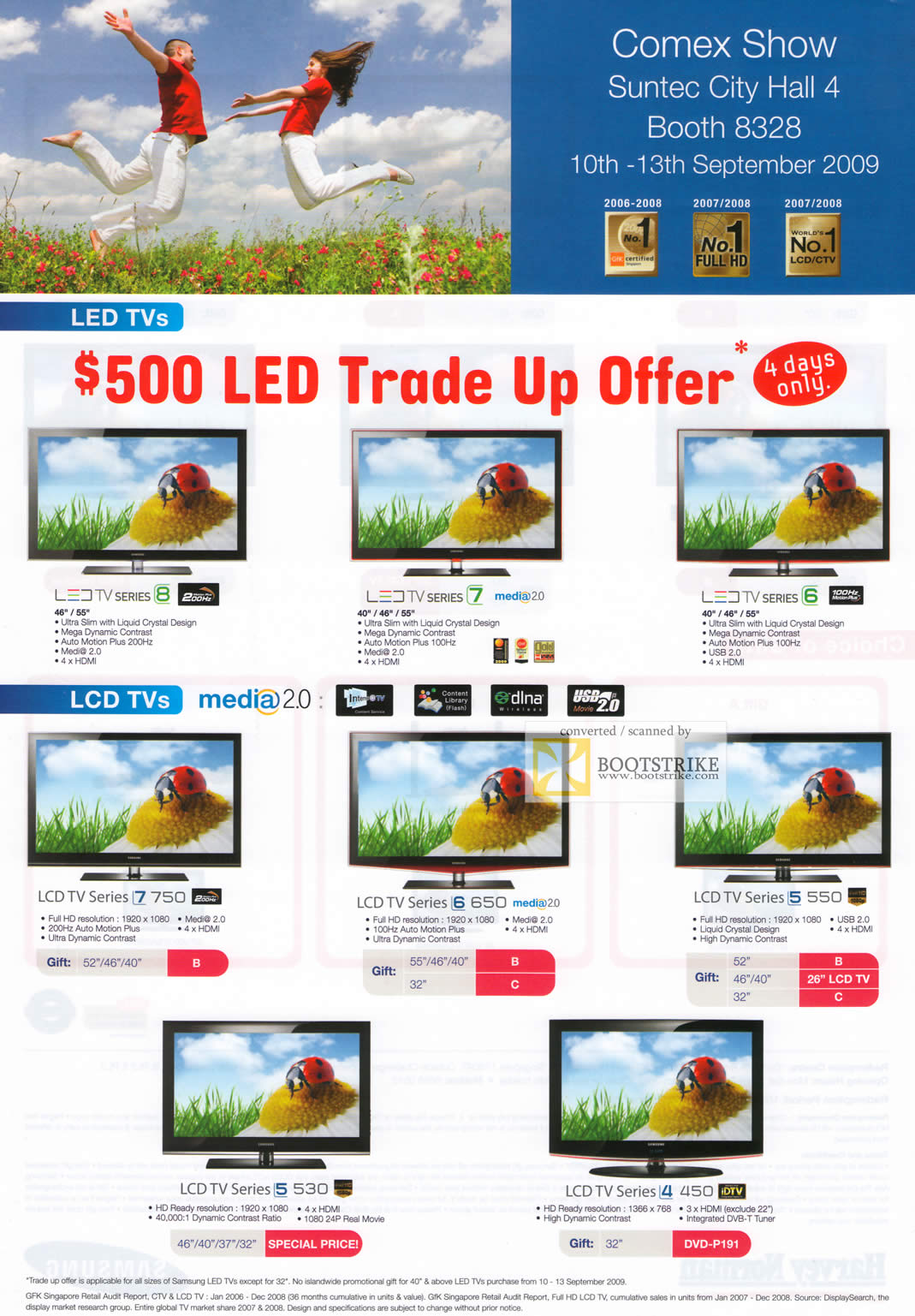 Comex 2009 price list image brochure of Samsung LED TV LCD TV Media 2.0