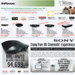 InFocus Projectors X9 X10 IN81 IN83 SP8602 Sony VPL HW10