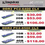 Kingston Hyper DDR2 Desktop RAM Memory B6346