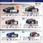 HandyCam Camcorders CX520E XR520E XR500E CX100E XR200E XR100E SX40E SR47E SR67E