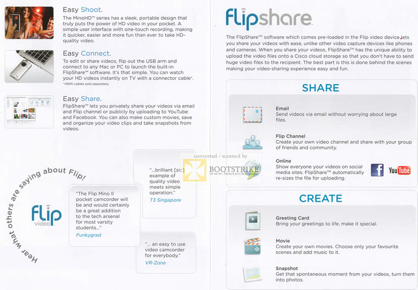 Comex 2010 price list image brochure of Cisco Flipshare Video Recorder Mino II Easy Shoot Connect Share