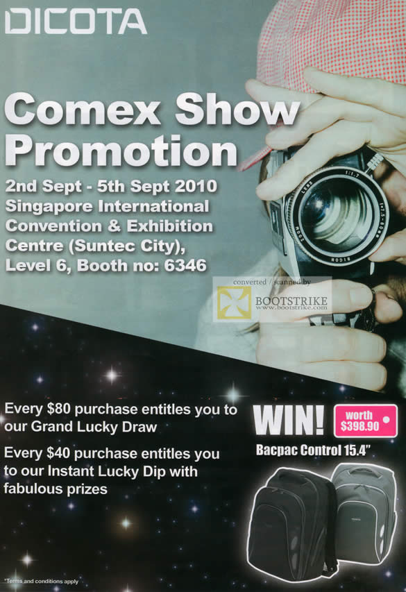 Comex 2010 price list image brochure of Convergent Dicota Lucky Draw Dip