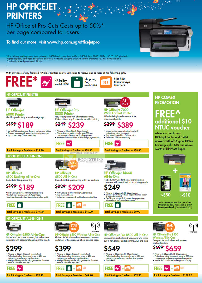 Comex 2010 price list image brochure of HP Officejet Pritners 6000 8000 7000 4500 Desktop All In One AIO J4660 6500 Wireless 8500