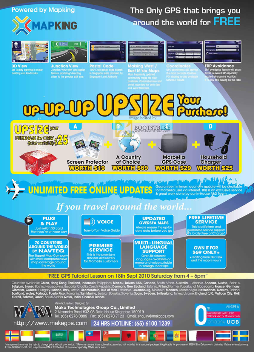 Comex 2010 price list image brochure of Maka GPS Mapking Online Updates Navteq ERP Avoidance